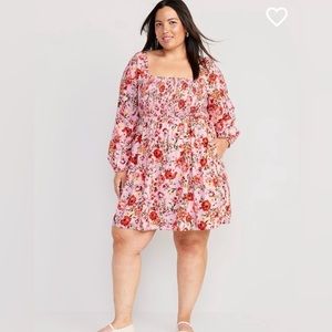 Fit and flare smock dress